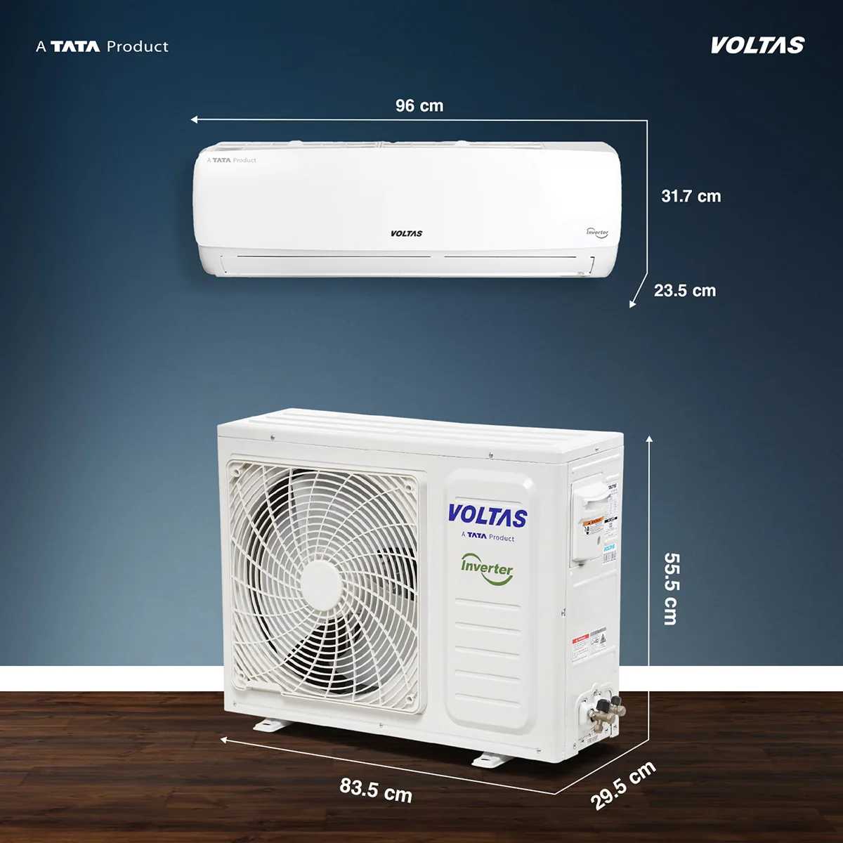 Voltas 2 Ton 3 Star Inverter Split AC White (243INV Vectra Elegant)