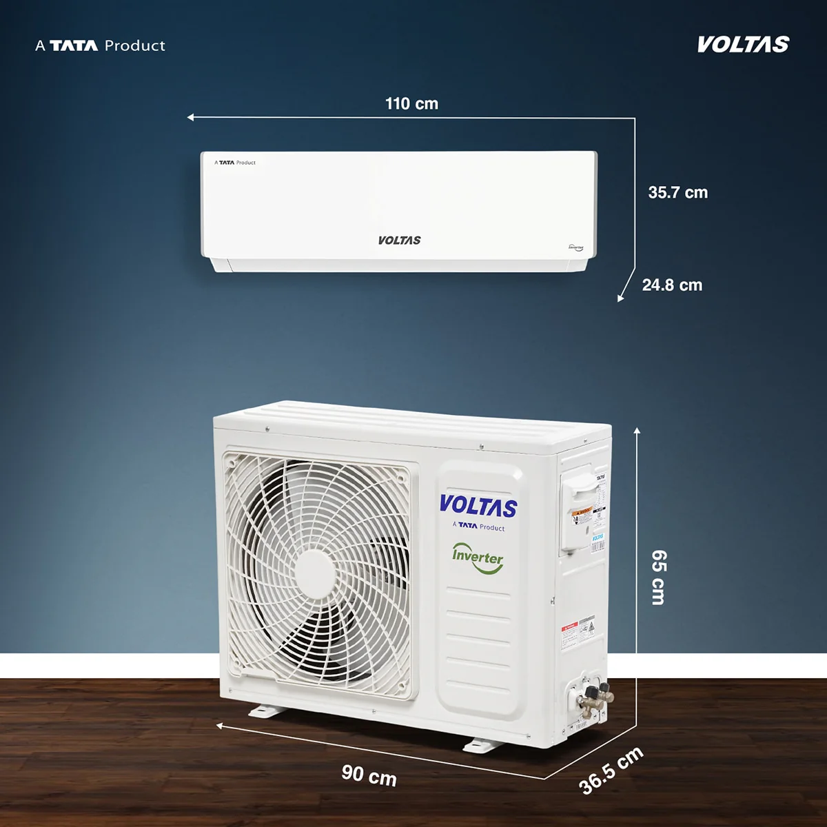 Voltas 2 Ton 5 Star Inverter Split AC White (245INV Vectra Plush)